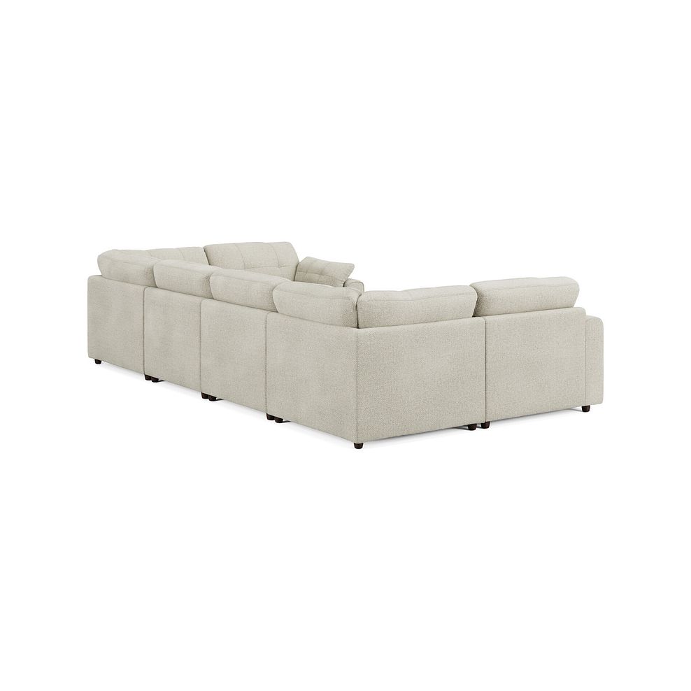 Marley Small U-Shape Modular Corner Sofa in Lila Ivory Fabric - Group 10 2
