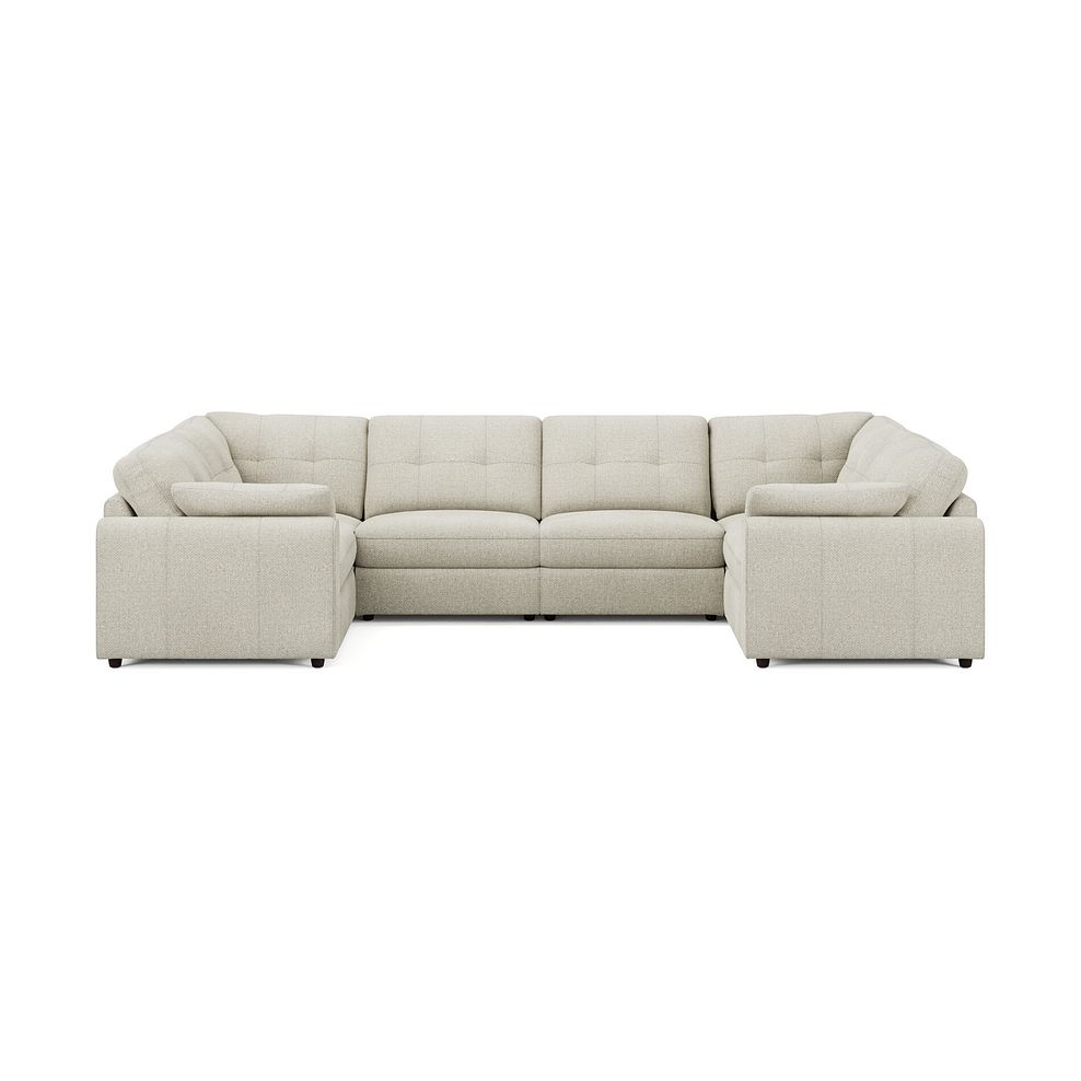 Marley Small U-Shape Modular Corner Sofa in Lila Ivory Fabric - Group 10 3