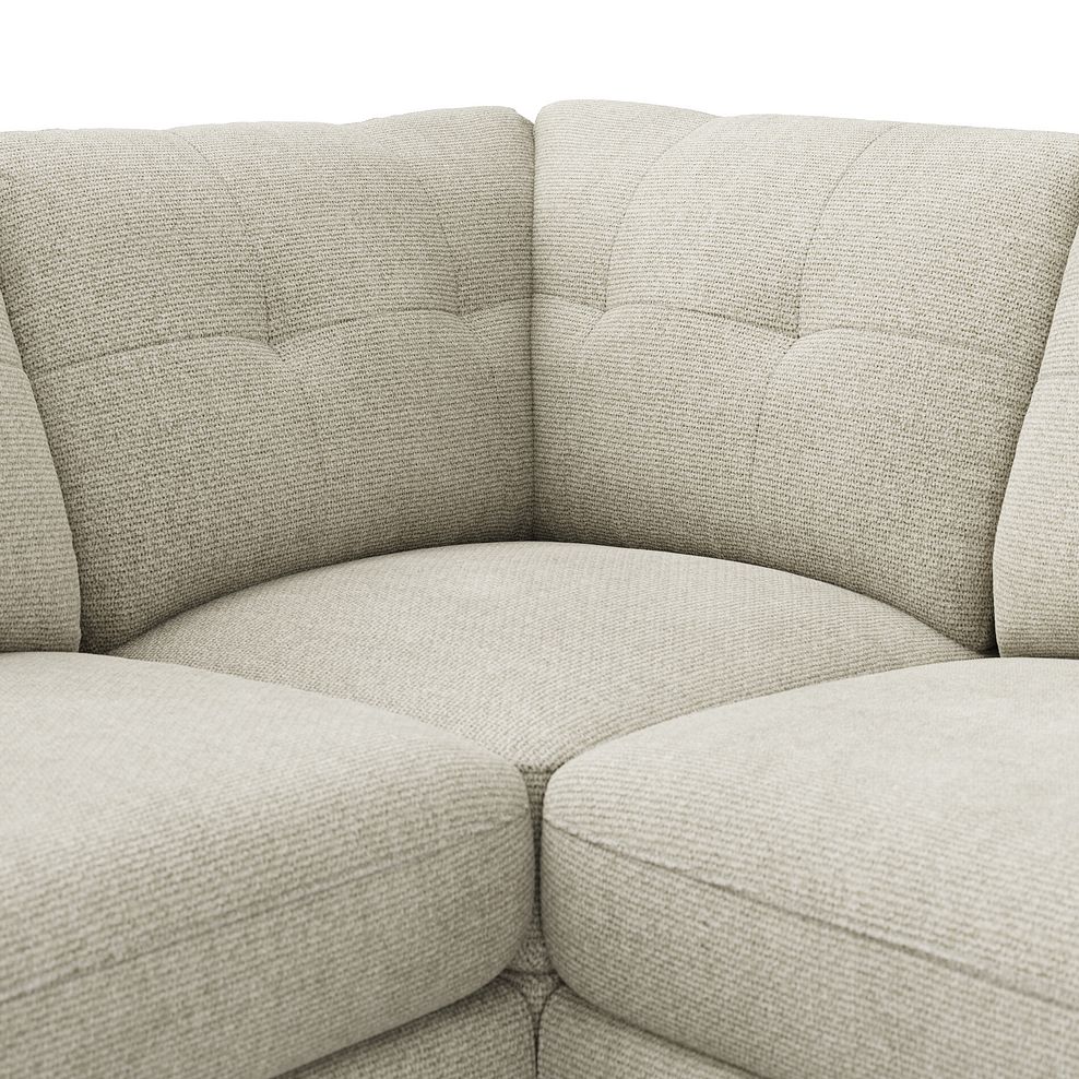 Marley Small U-Shape Modular Corner Sofa in Lila Ivory Fabric - Group 10 7