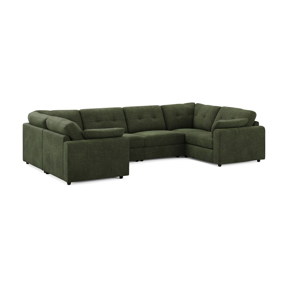 Marley Small U-Shape Modular Corner Sofa in Lila Pine Fabric - Group 10 1