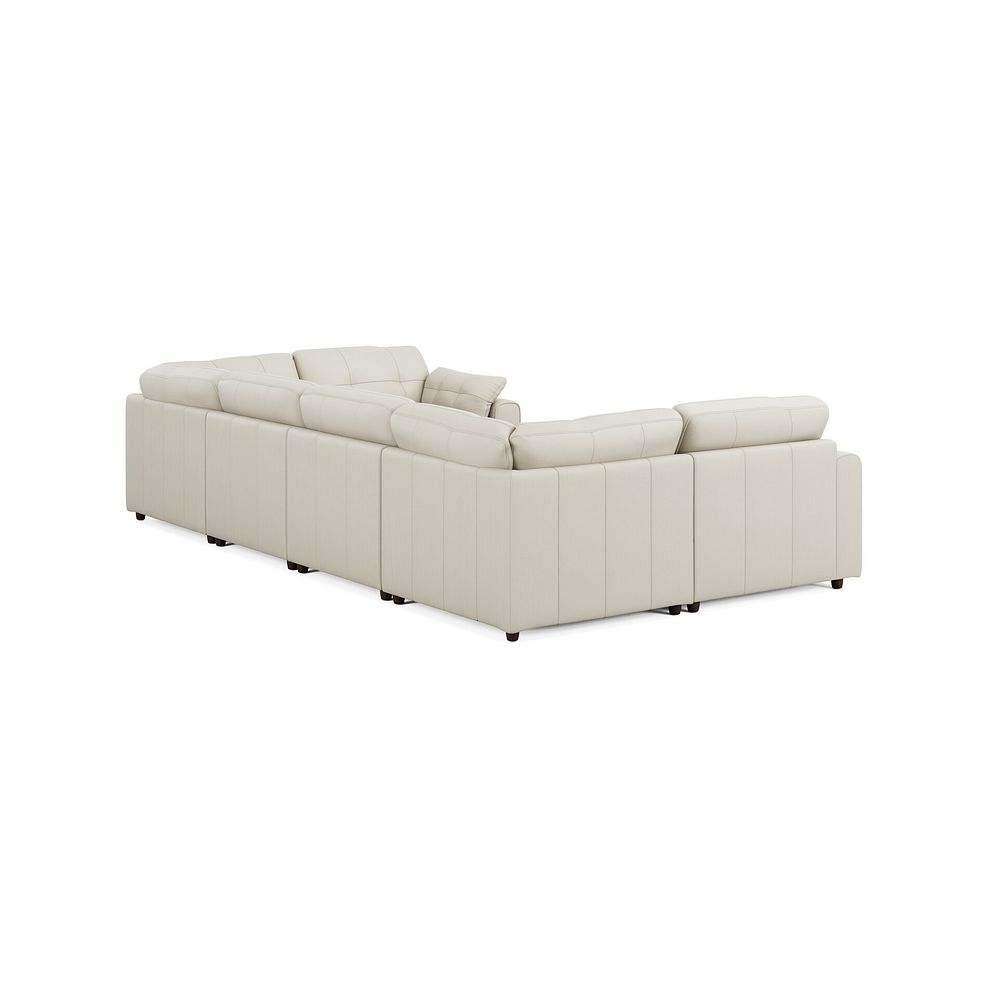 Marley Small U-Shape Modular Corner Sofa in Oslo Bone China Leather - Group 10 3