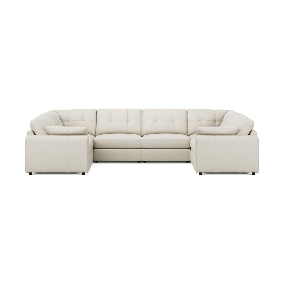 Marley Small U-Shape Modular Corner Sofa in Oslo Bone China Leather - Group 10 2
