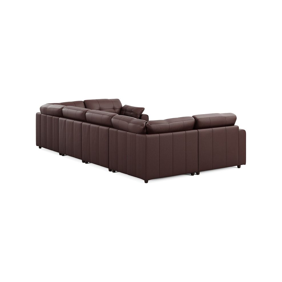 Marley Small U-Shape Modular Corner Sofa in Oslo Chestnut Leather - Group 10 3