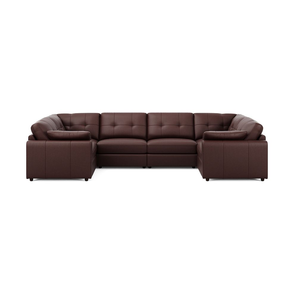 Marley Small U-Shape Modular Corner Sofa in Oslo Chestnut Leather - Group 10 2