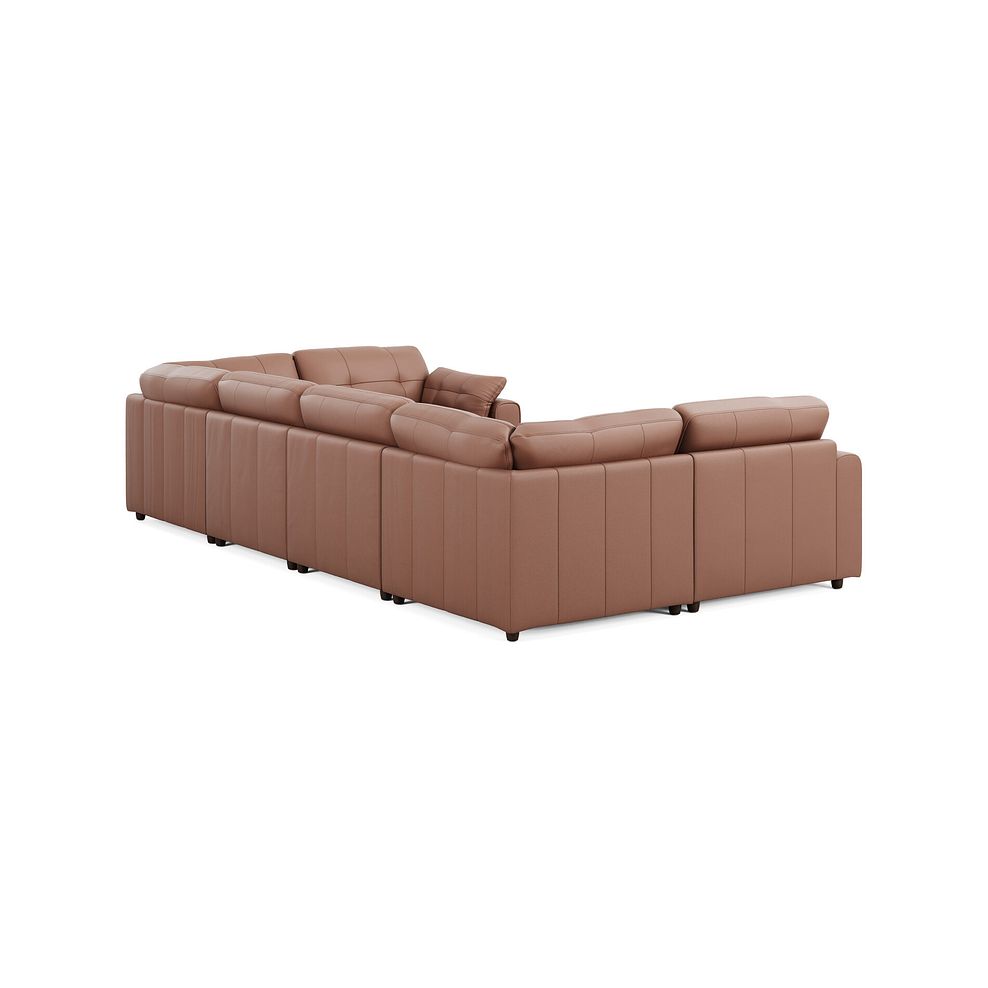 Marley Small U-Shape Modular Corner Sofa in Oslo Mocha Mouse Leather - Group 10 3