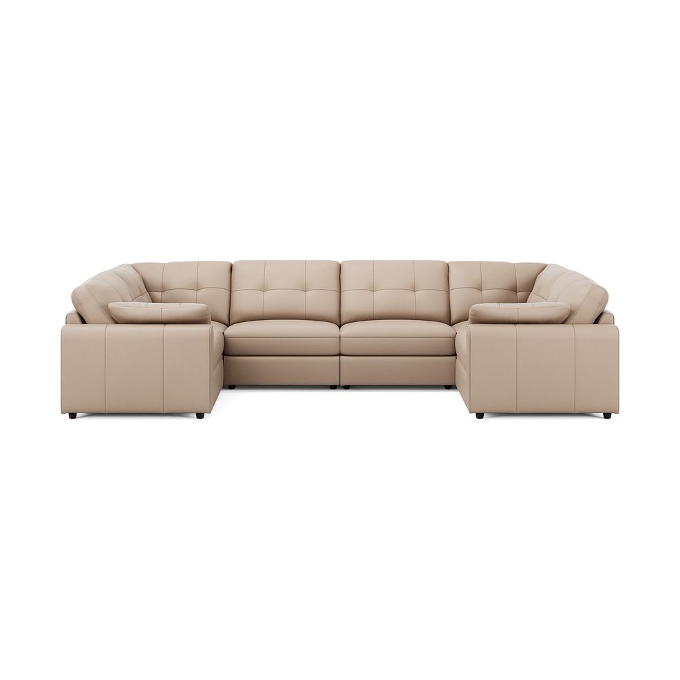 Marley Small U-Shape Modular Corner Sofa in Oslo Mushroom Leather - Group 10 2