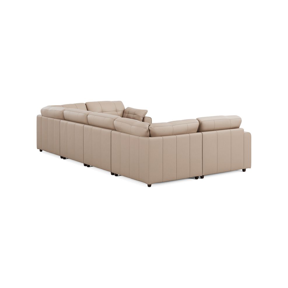 Marley Small U-Shape Modular Corner Sofa in Oslo Mushroom Leather - Group 10 3