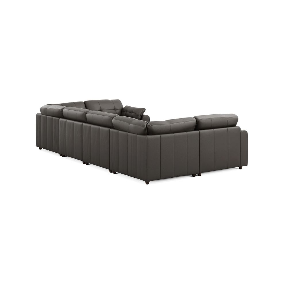 Marley Small U-Shape Modular Corner Sofa in Oslo Storm Leather - Group 10 3