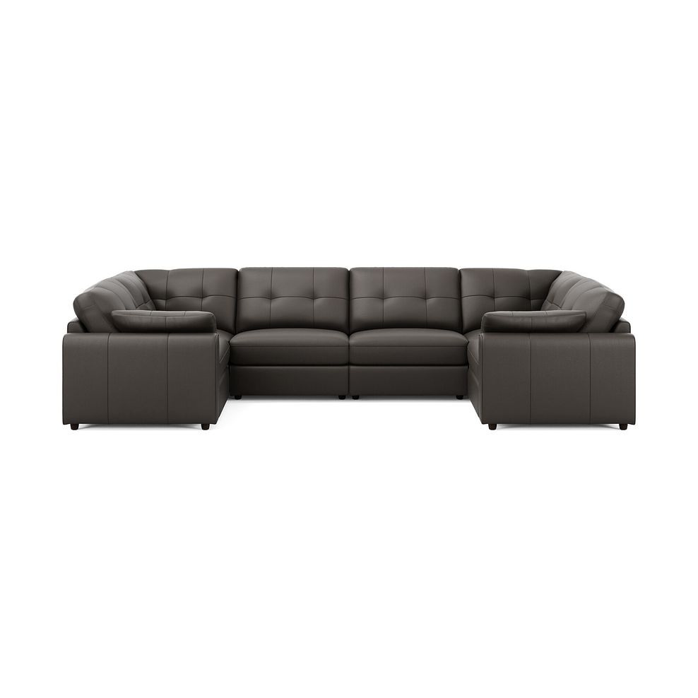 Marley Small U-Shape Modular Corner Sofa in Oslo Storm Leather - Group 10 2