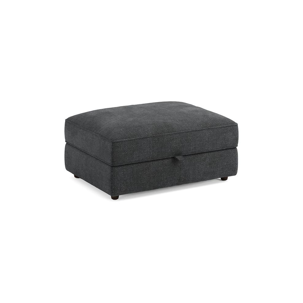 Marley Storage Footstool in  Lila Charcoal Fabric 1