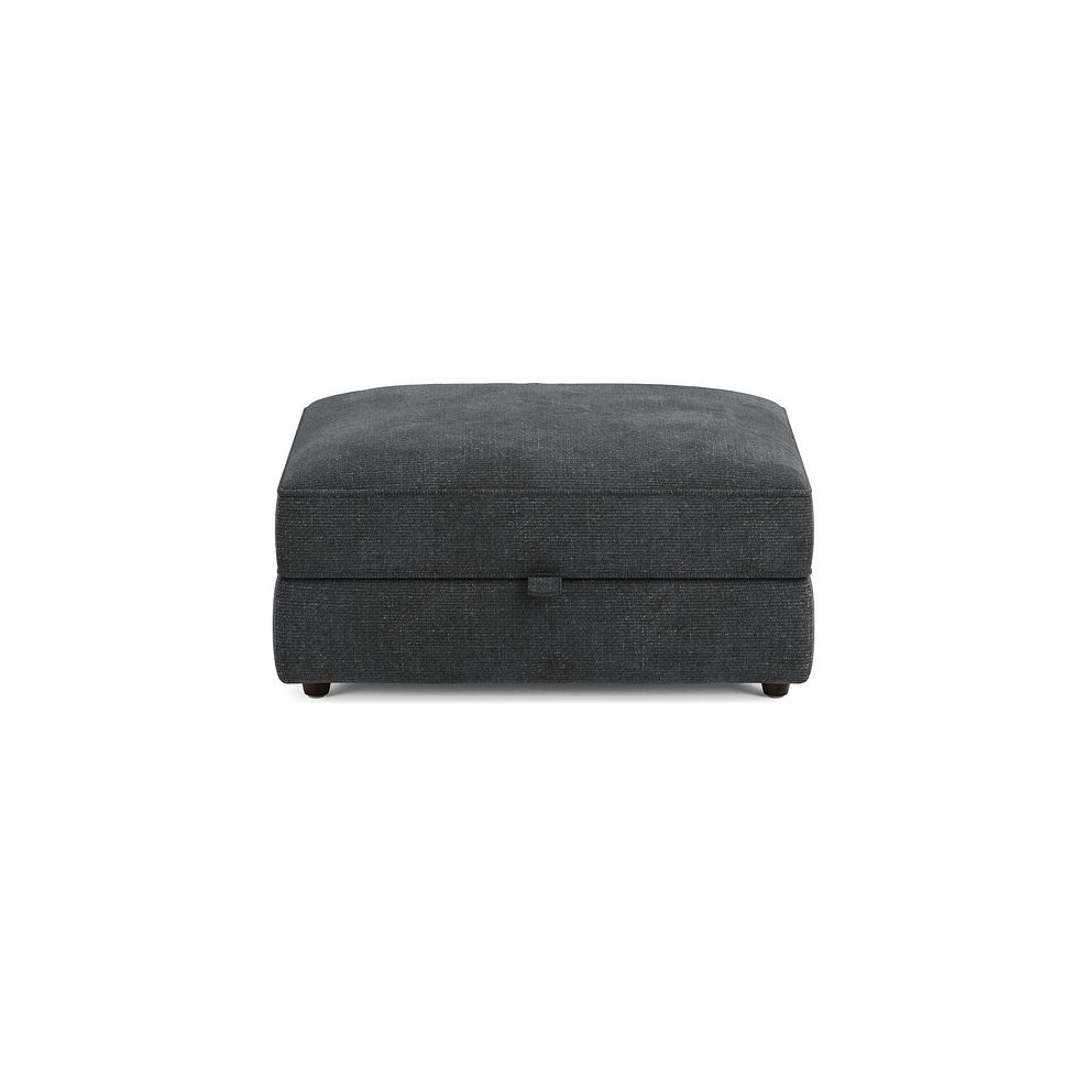 Marley Storage Footstool in  Lila Charcoal Fabric 4