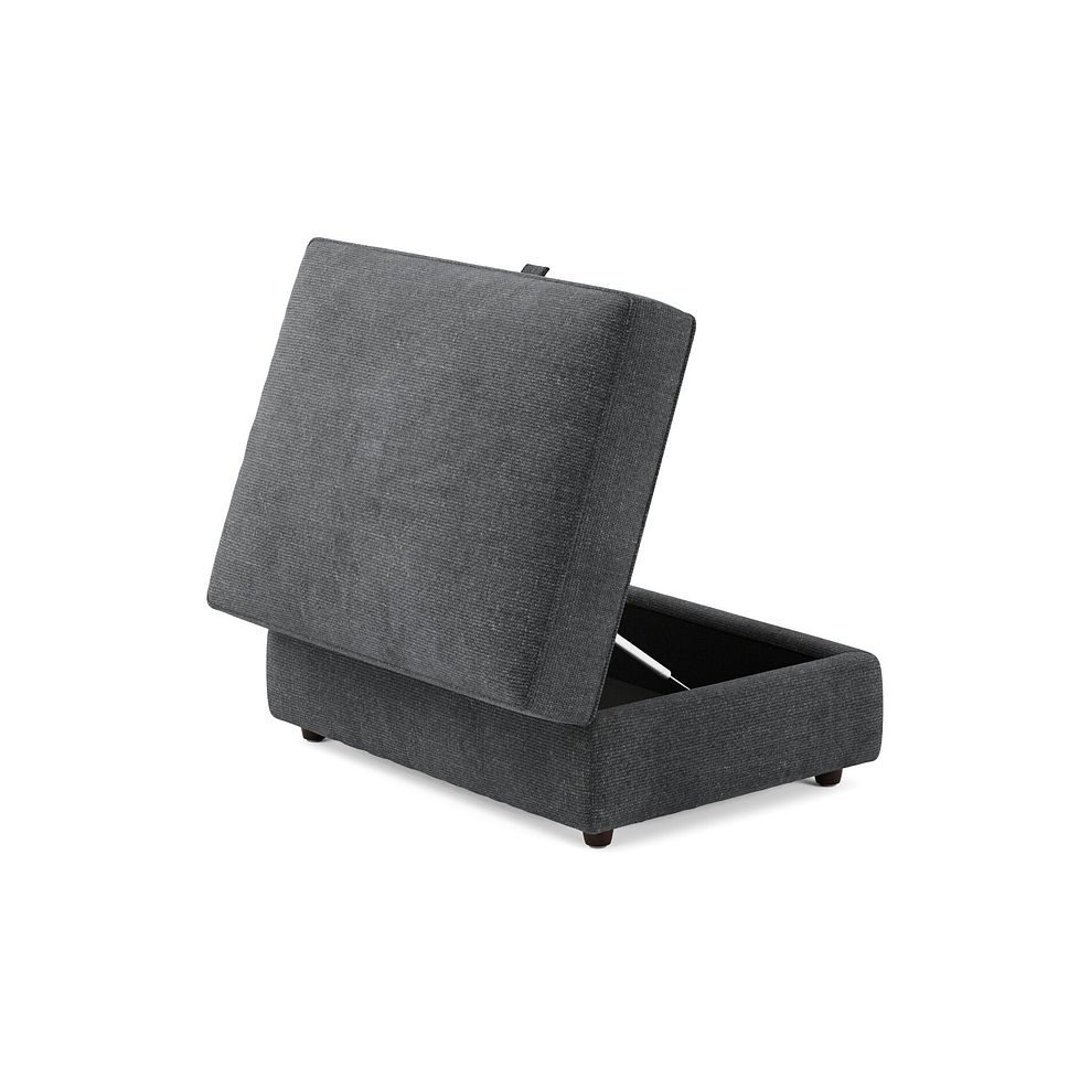 Marley Storage Footstool in  Lila Charcoal Fabric 6