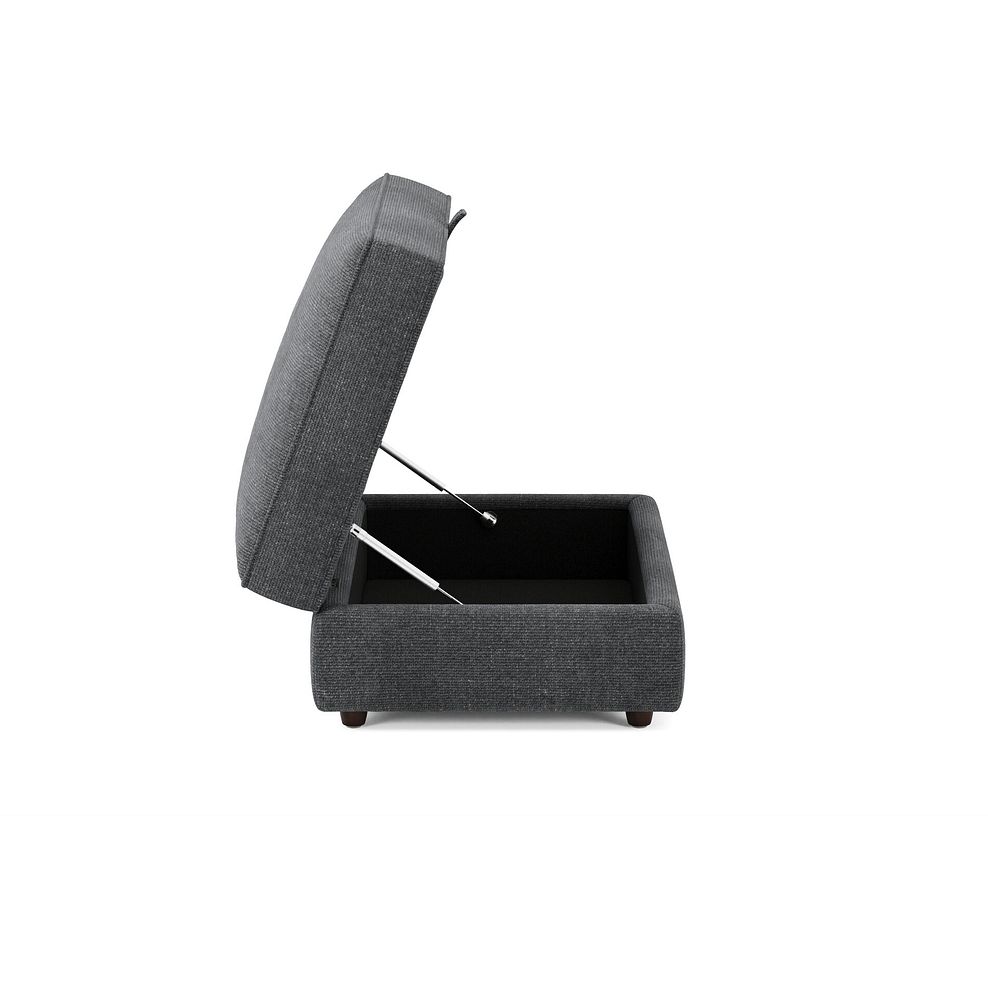 Marley Storage Footstool in  Lila Charcoal Fabric 8