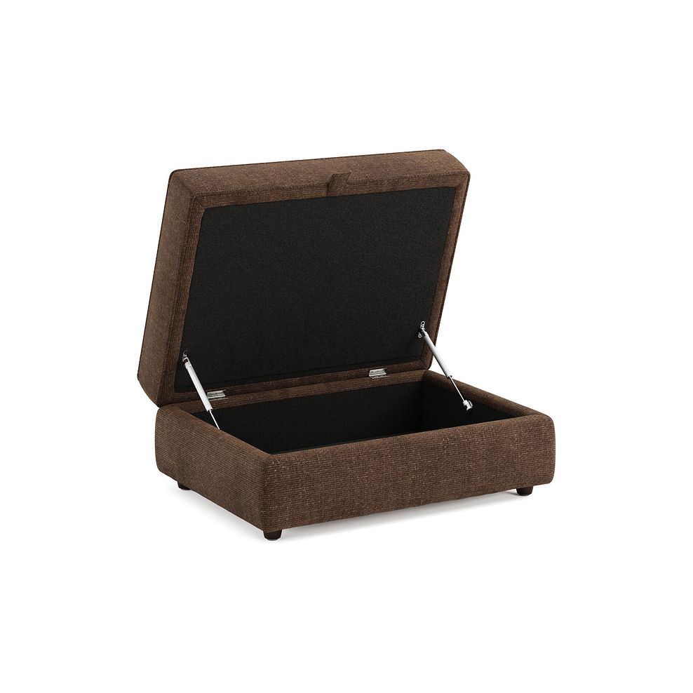 Marley Storage Footstool in  Lila Chocolate Fabric 2