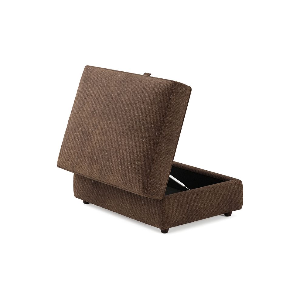 Marley Storage Footstool in  Lila Chocolate Fabric 6