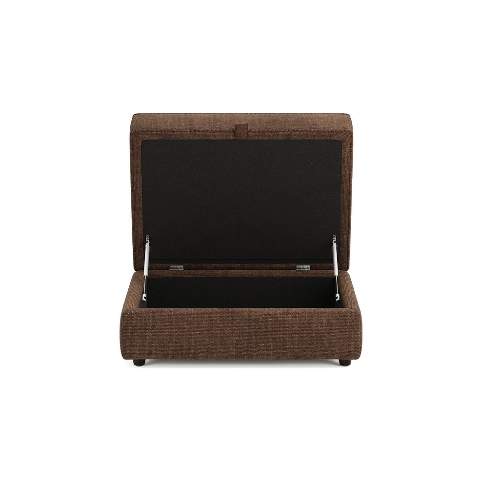 Marley Storage Footstool in  Lila Chocolate Fabric 7