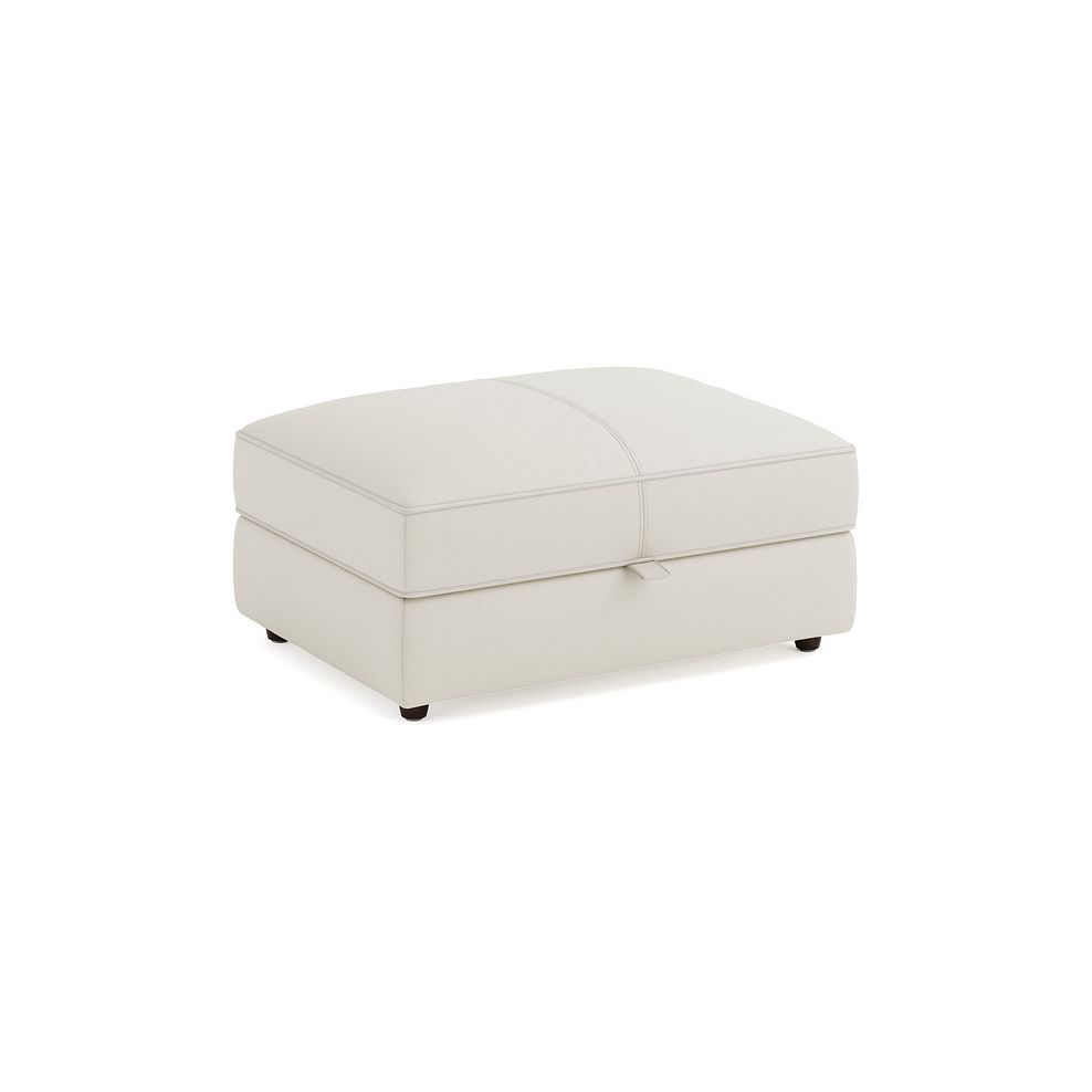 Marley Storage Footstool in  Oslo Bone China Leather 1