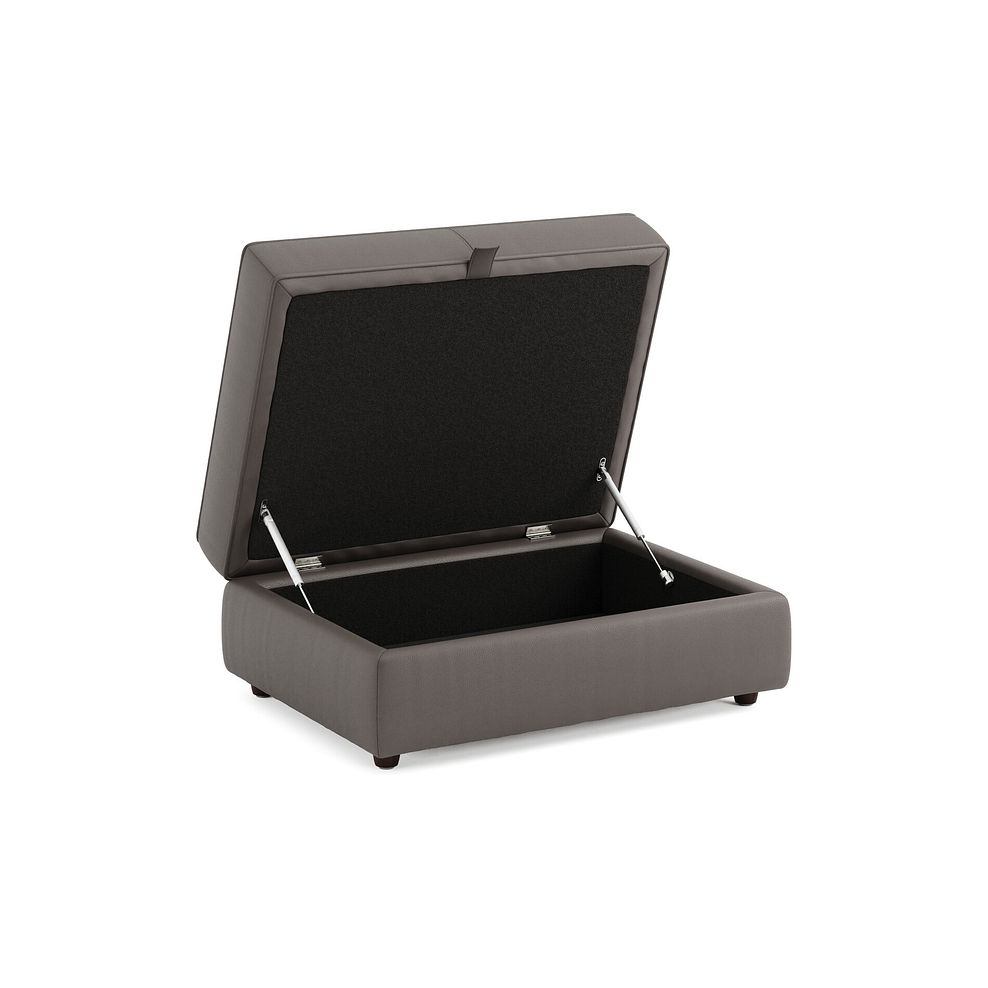 Marley Storage Footstool in  Oslo Elephant Grey Leather 2