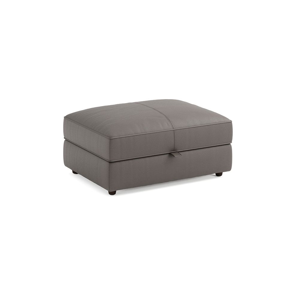 Marley Storage Footstool in  Oslo Elephant Grey Leather 1