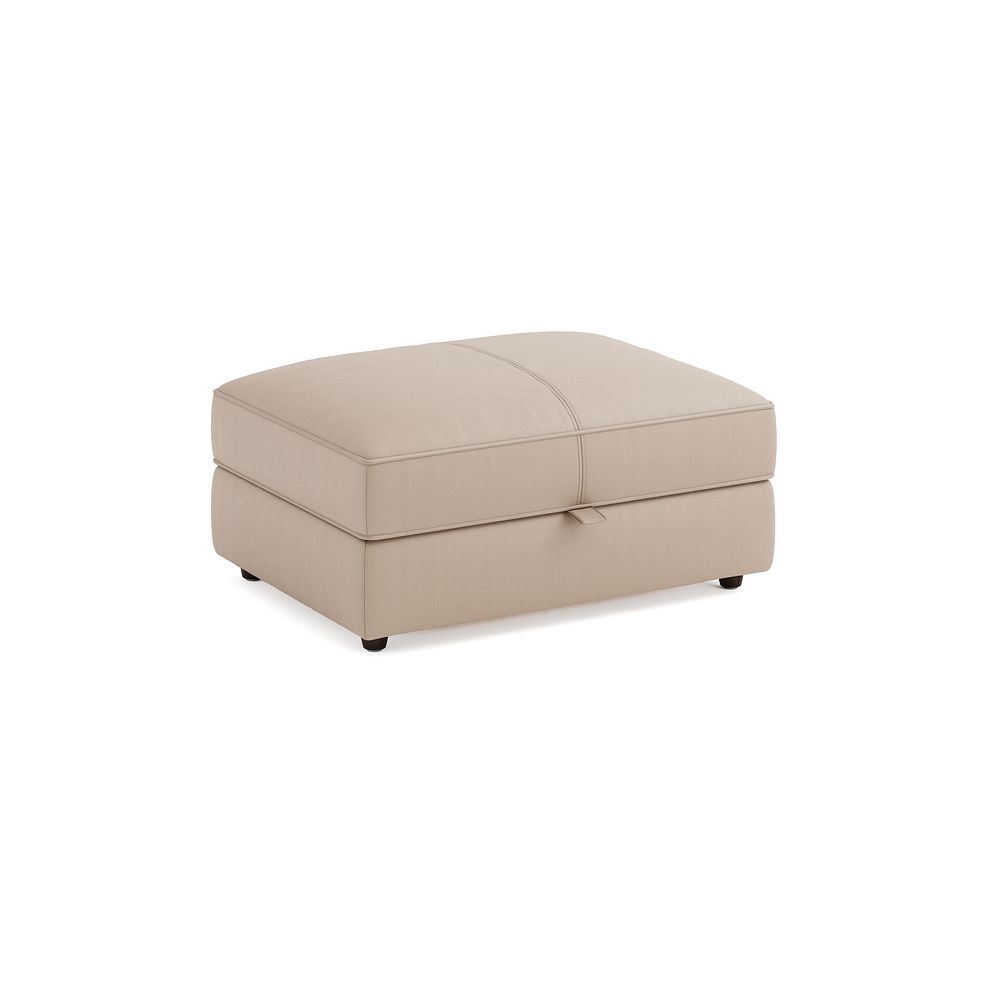 Marley Storage Footstool in  Oslo Mushroom Leather 1