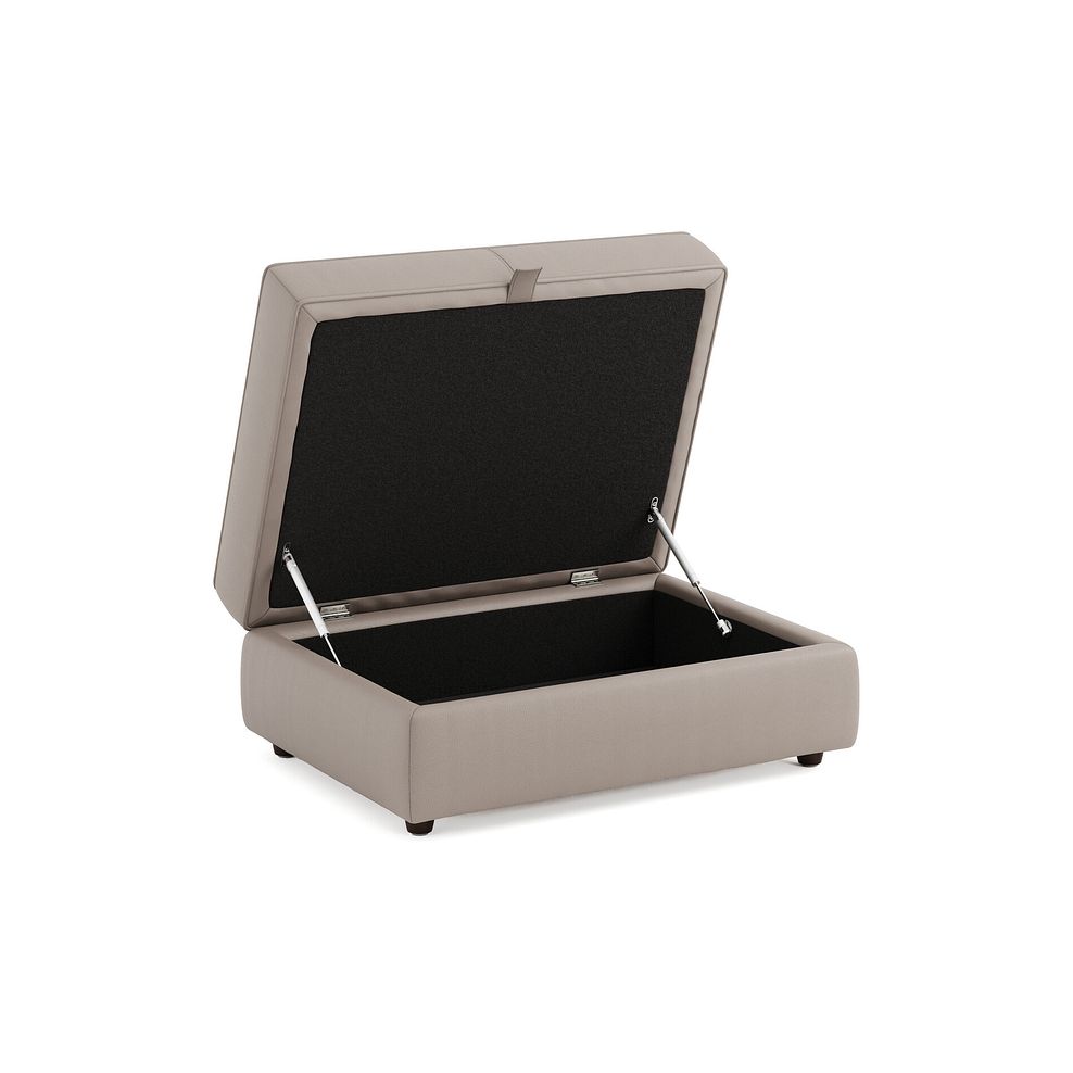 Marley Storage Footstool in  Oslo Oyster Leather 2