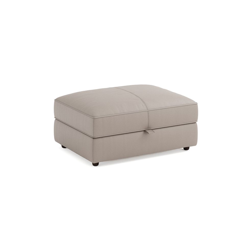 Marley Storage Footstool in  Oslo Oyster Leather 1