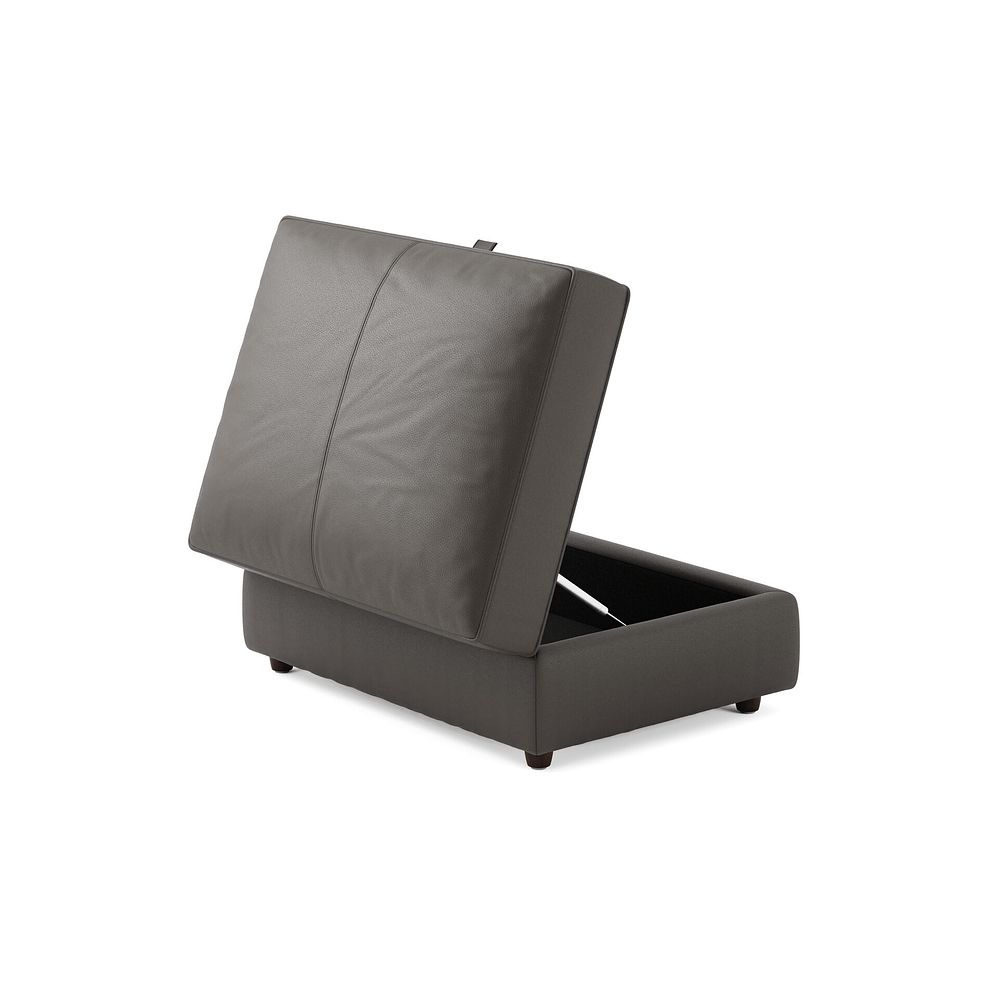 Marley Storage Footstool in  Oslo Storm Leather 3