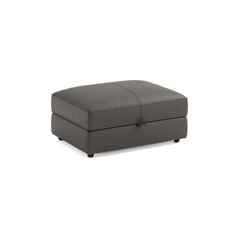 Marley Storage Footstool in  Oslo Storm Leather 1