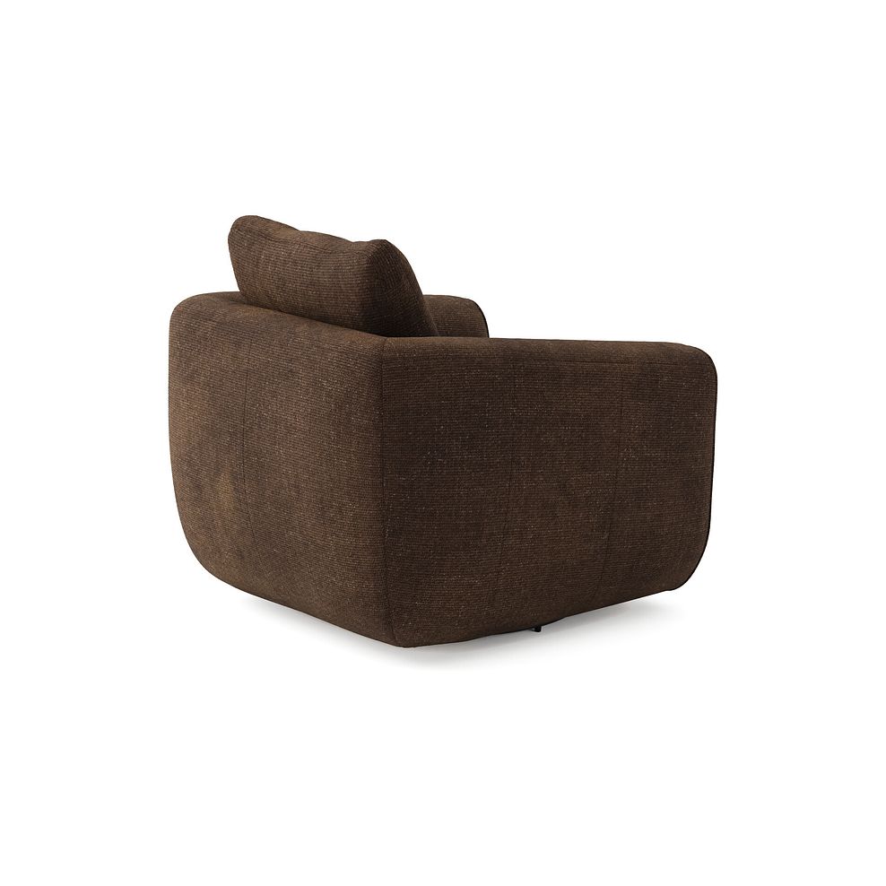Marley Swivel Chair in  Lila Chocolate Fabric 2
