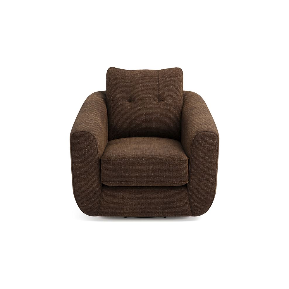 Marley Swivel Chair in  Lila Chocolate Fabric 3