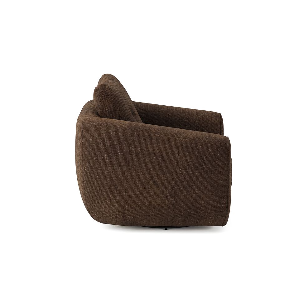 Marley Swivel Chair in  Lila Chocolate Fabric 4