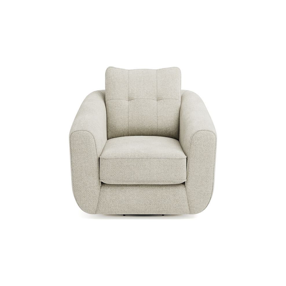 Marley Swivel Chair in  Lila Ivory Fabric 3