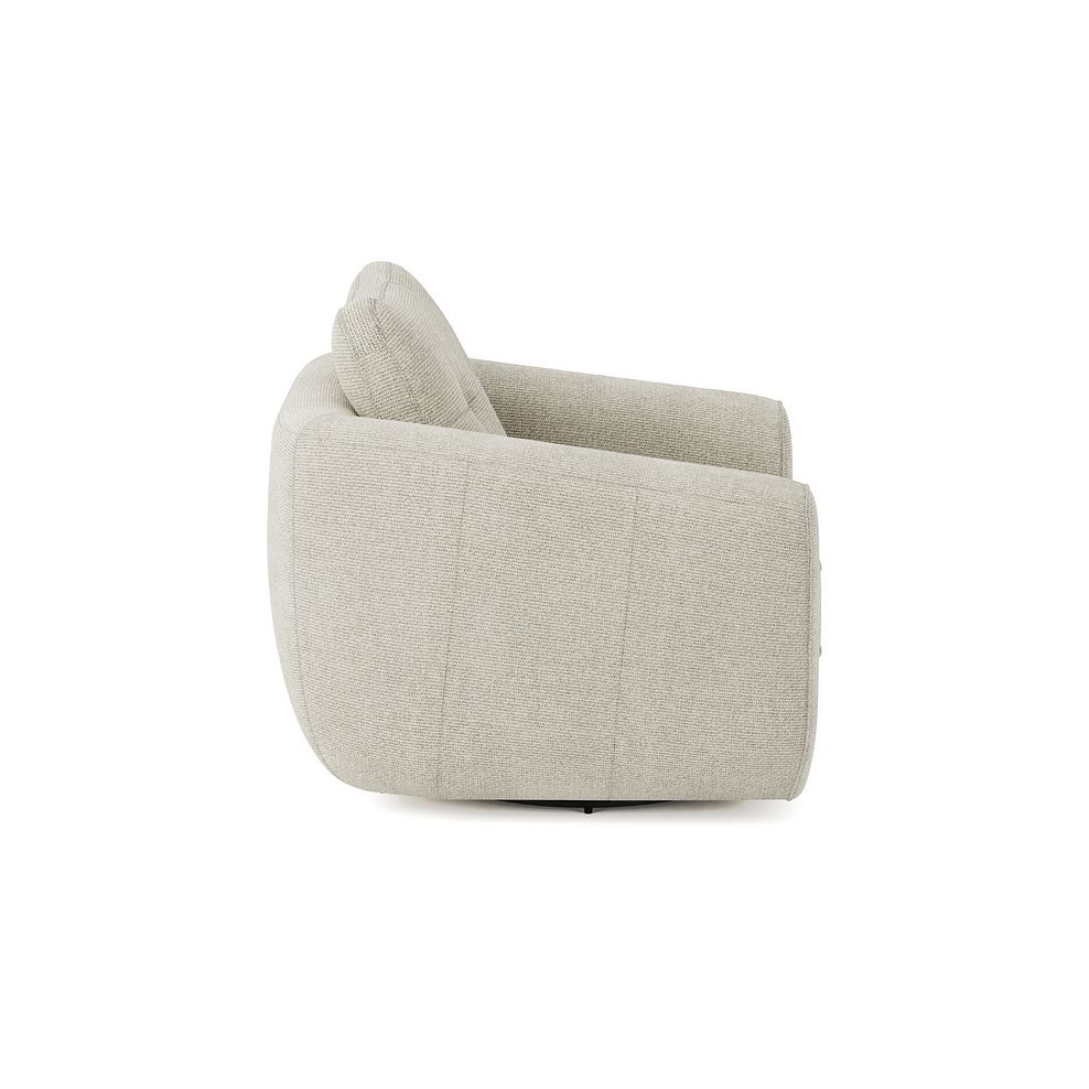 Marley Swivel Chair in  Lila Ivory Fabric 4