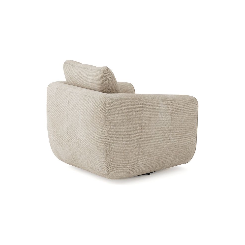 Marley Swivel Chair in  Lila Natural Fabric 2