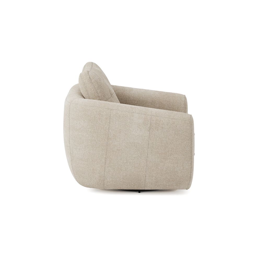 Marley Swivel Chair in  Lila Natural Fabric 4