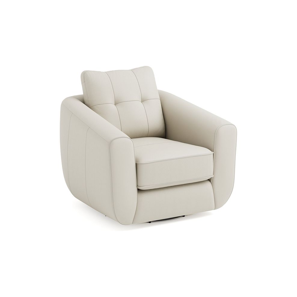 Marley Swivel Chair in  Oslo Bone China Leather 1