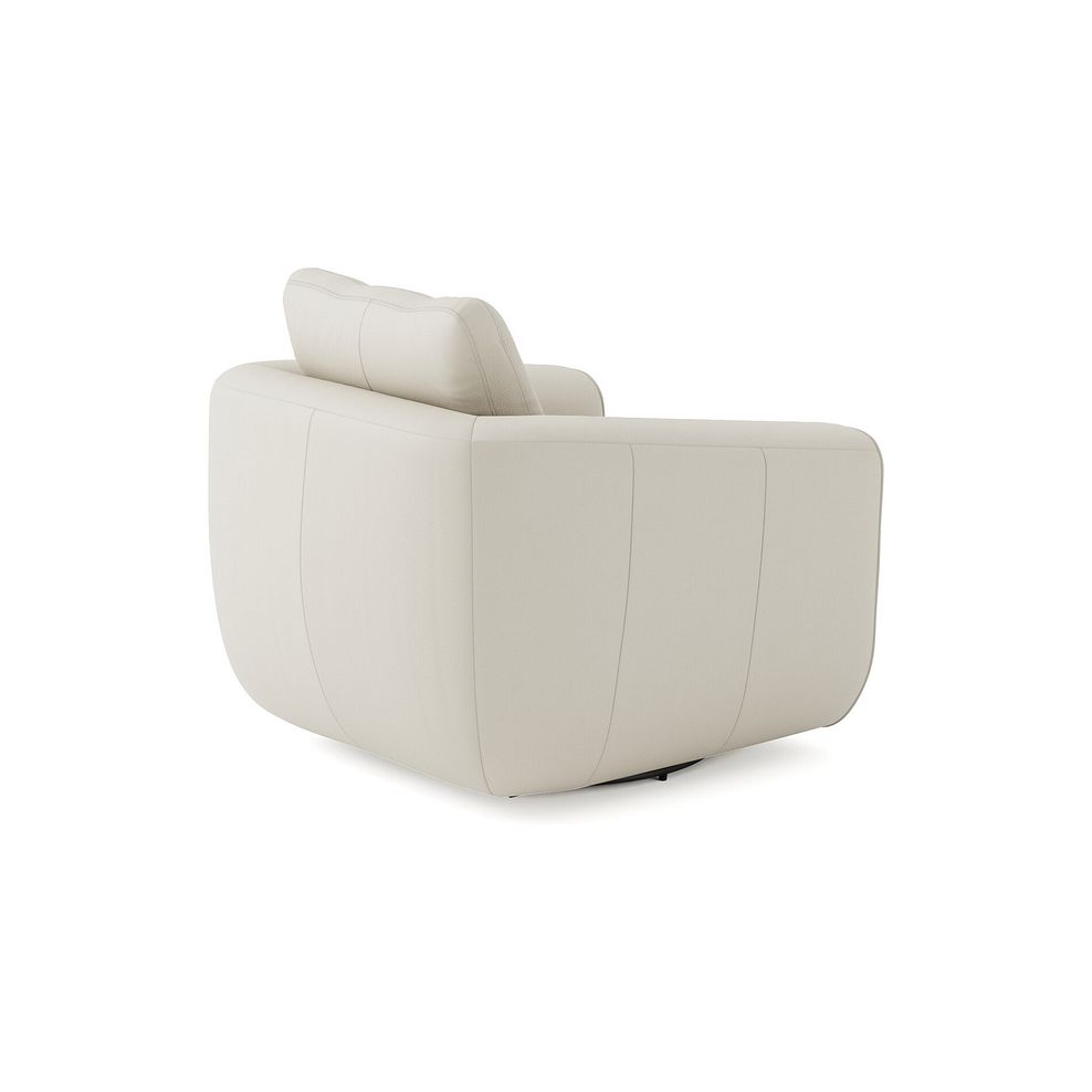 Marley Swivel Chair in  Oslo Bone China Leather 2