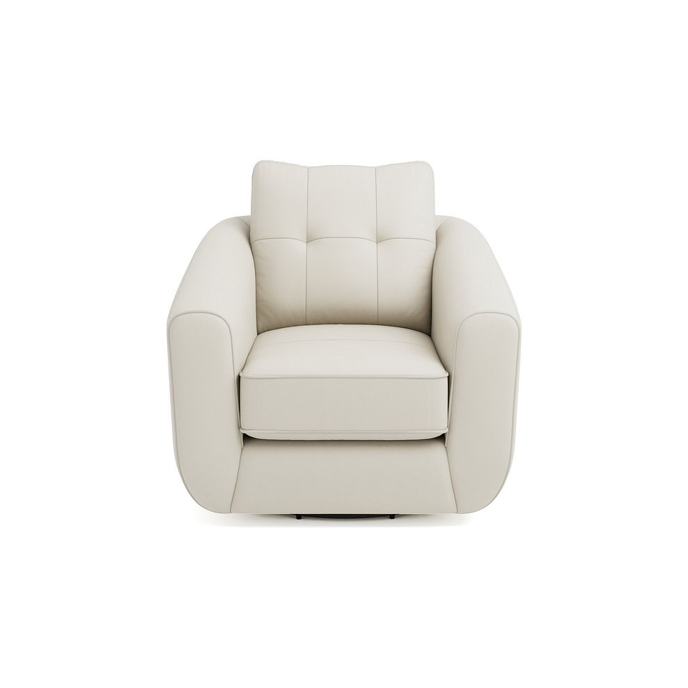 Marley Swivel Chair in  Oslo Bone China Leather 3