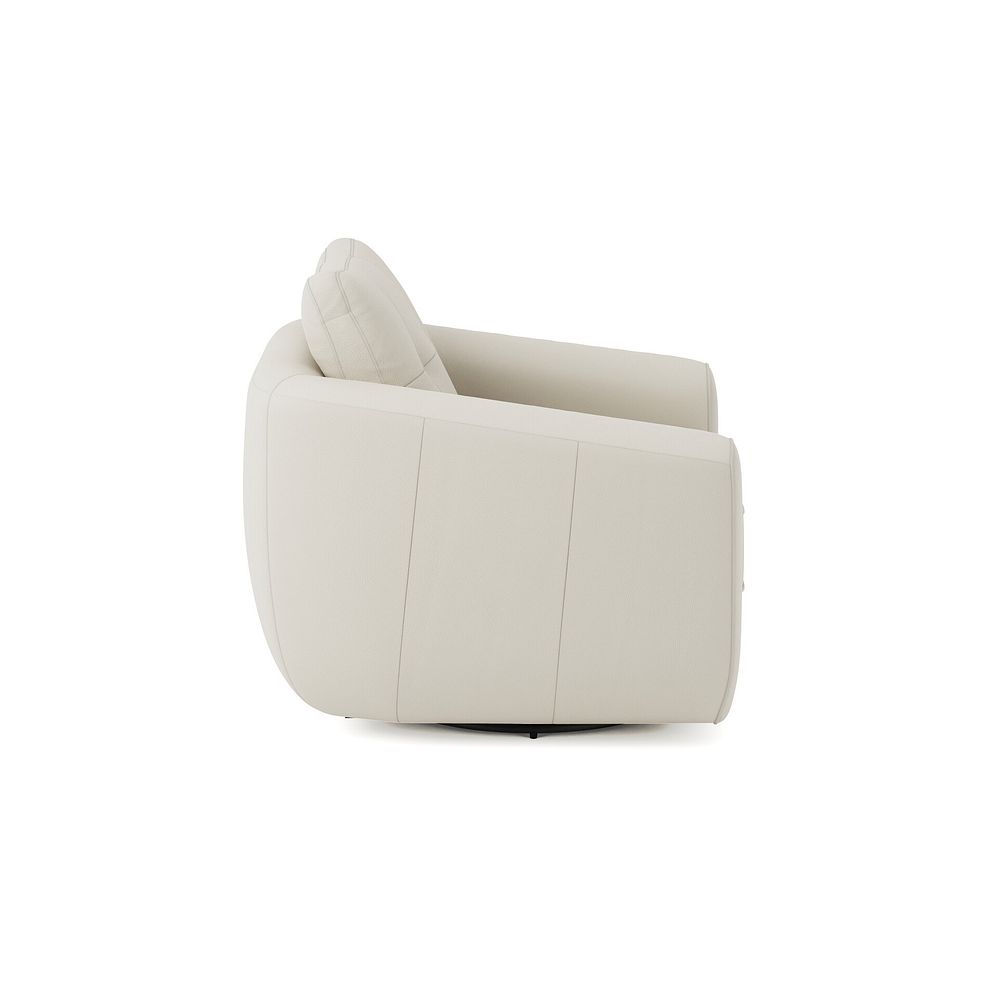 Marley Swivel Chair in  Oslo Bone China Leather 4