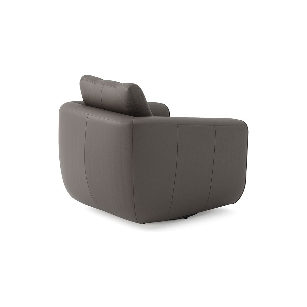 Marley Swivel Chair in  Oslo Elephant Grey Leather 2