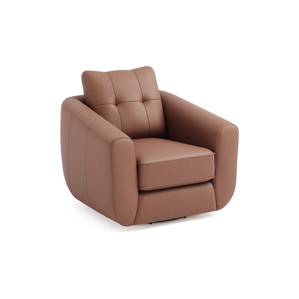 Marley Swivel Chair in  Oslo Mocha Mouse Leather 1