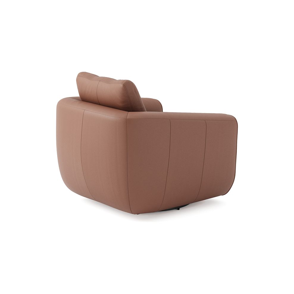 Marley Swivel Chair in  Oslo Mocha Mouse Leather 2