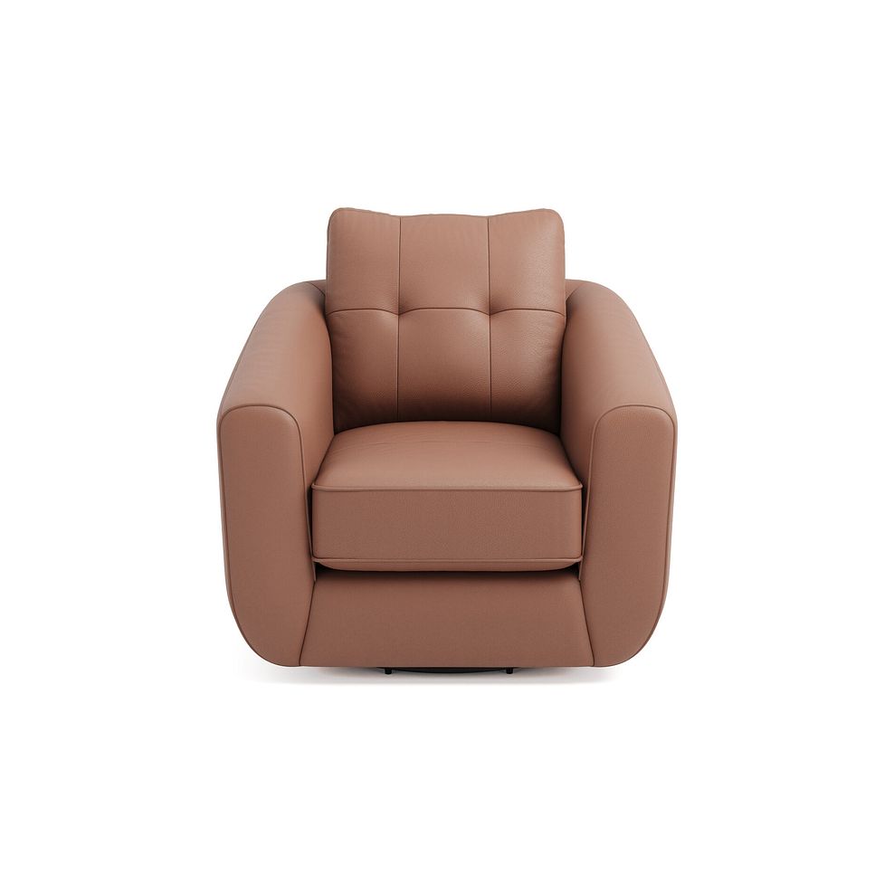 Marley Swivel Chair in  Oslo Mocha Mouse Leather 3