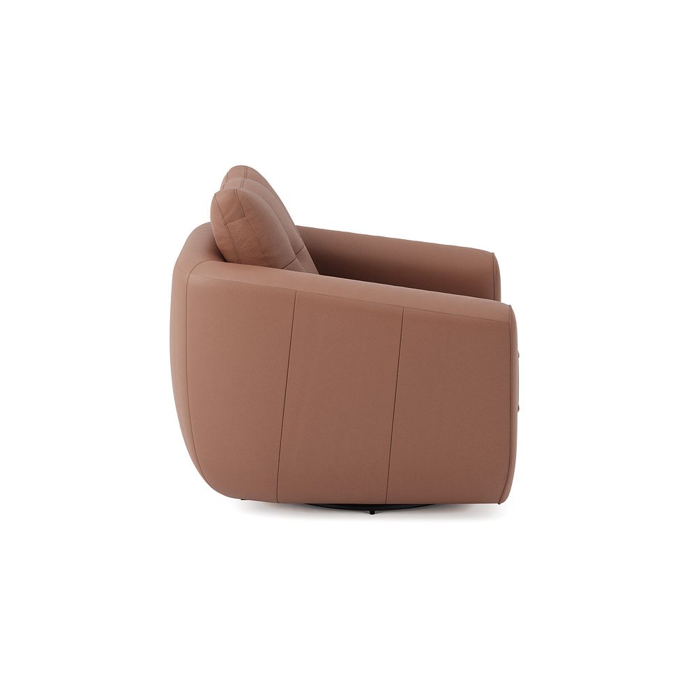 Marley Swivel Chair in  Oslo Mocha Mouse Leather 4