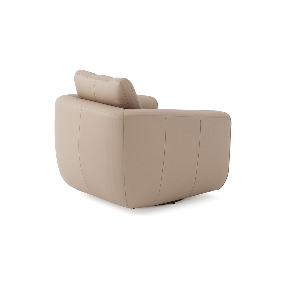 Marley Swivel Chair in  Oslo Mushroom Leather 2