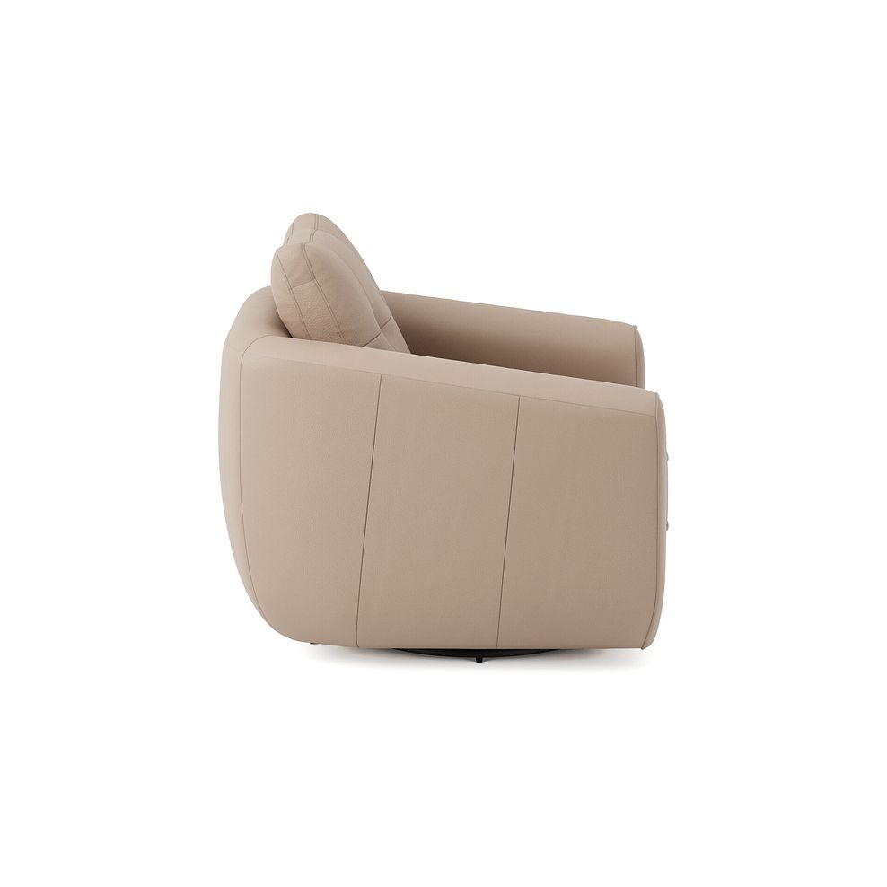 Marley Swivel Chair in  Oslo Mushroom Leather 4