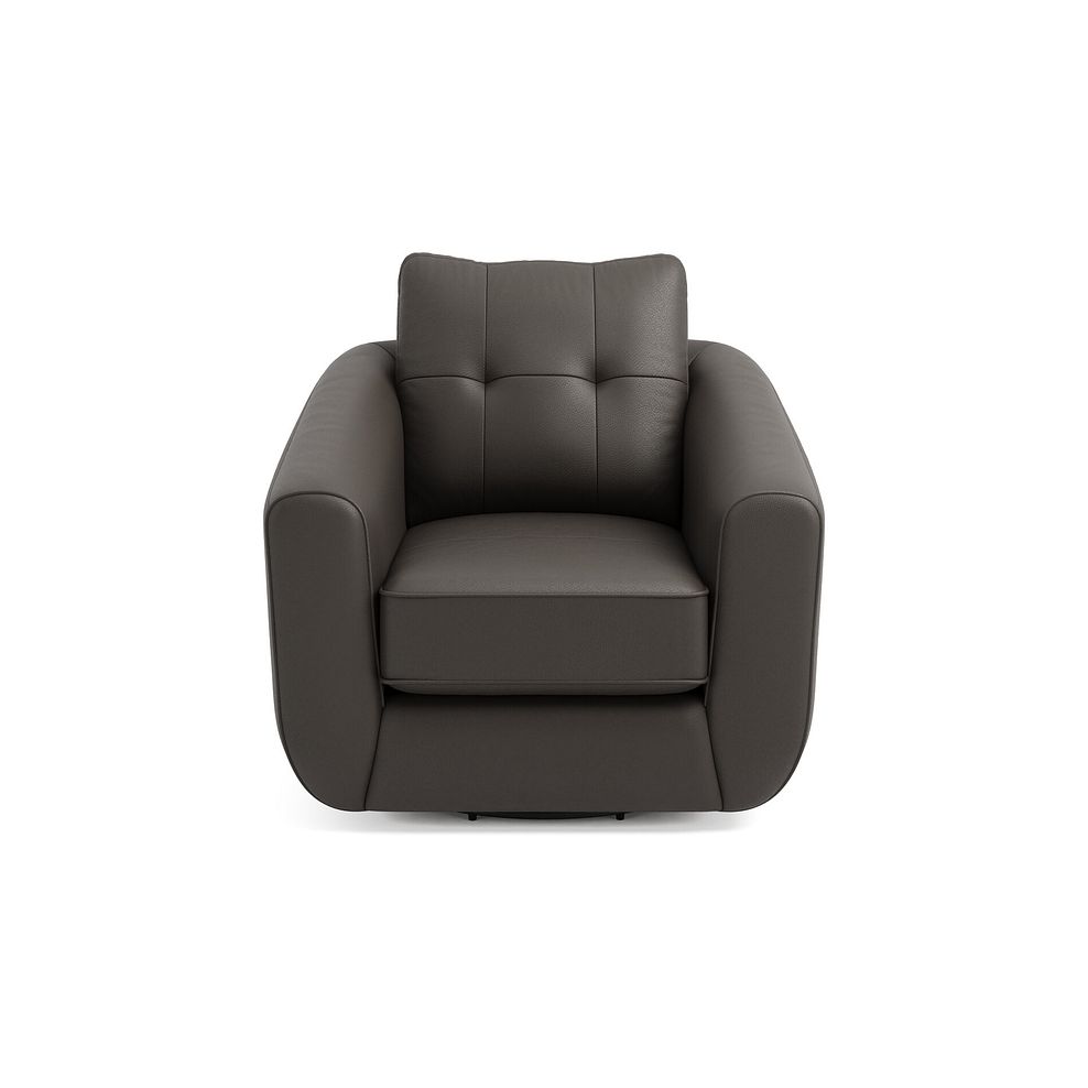Marley Swivel Chair in  Oslo Storm Leather 3