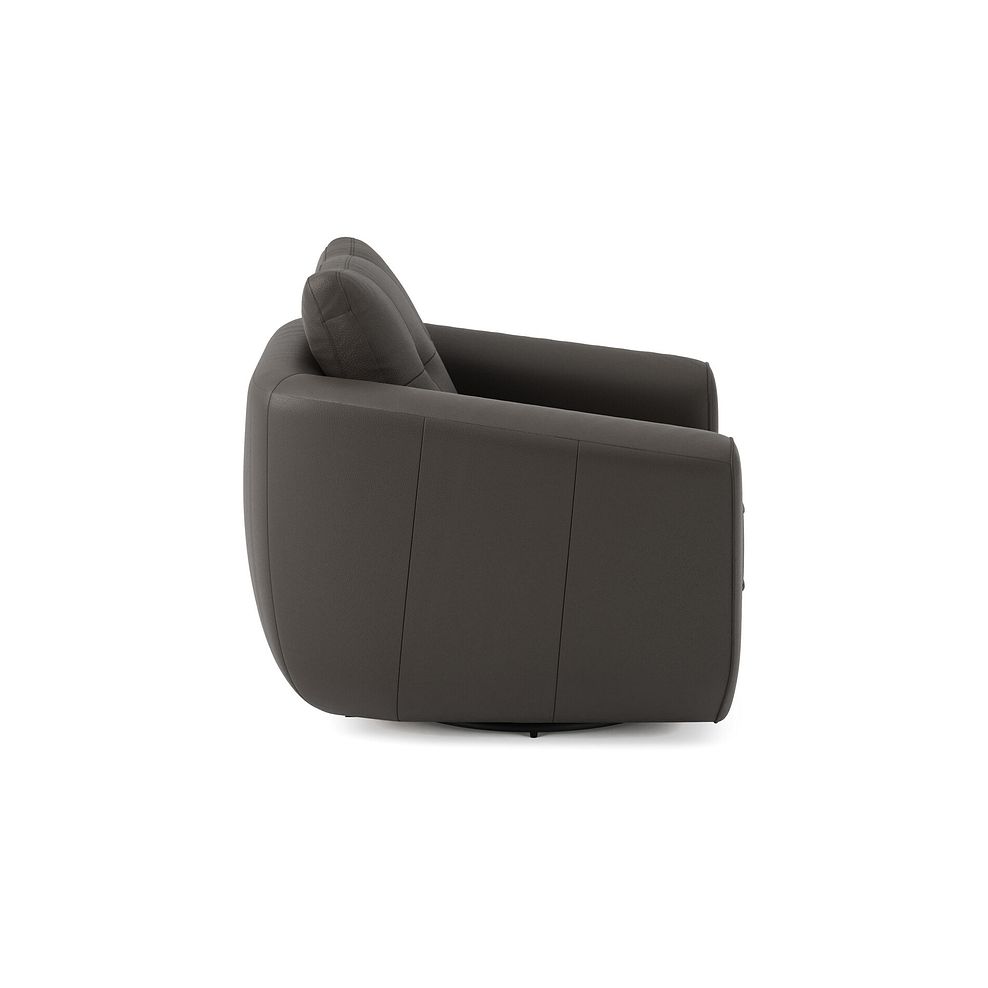 Marley Swivel Chair in  Oslo Storm Leather 4