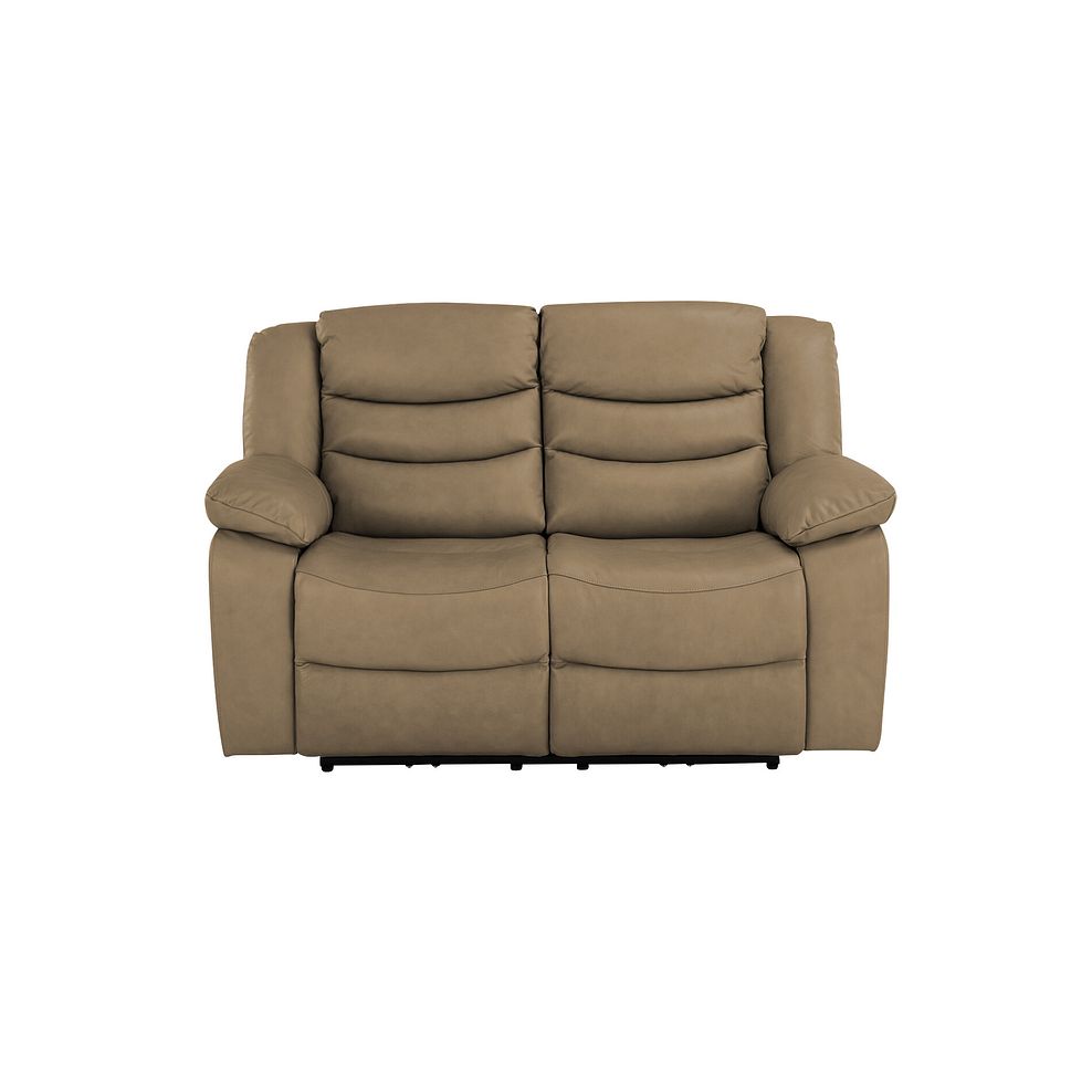 Marlow 2 Seater Electric Recliner Sofa in Beige Leather 2