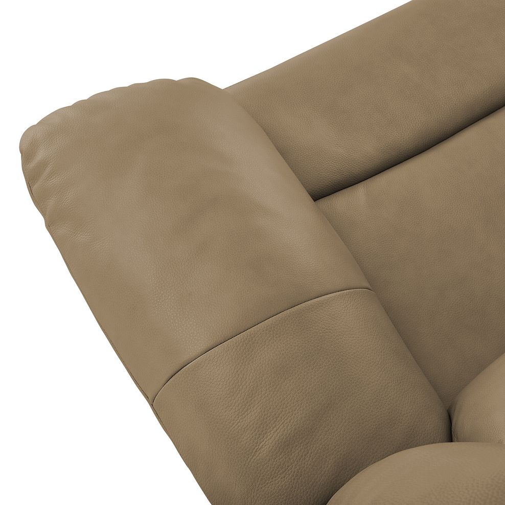 Marlow 2 Seater Electric Recliner Sofa in Beige Leather 10